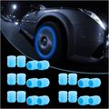 16 PCS Fluorescent Tire Valve Stem Caps, Car Wheel Air Valve Covers Luminous Car Exterior Accessories Cool Noctilucous for Car, Bicycle, Motorcycle, SUV, Truck and Bike