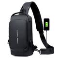 Anti Theft Sling Bag USB Charging Sport Sling Anti-theft Shoulder Backpack Waterproof Crossbody Bags, Back to School Gift