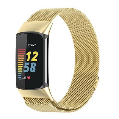 1 pcs Smart Watch Band for Fitbit Charge 5 Stainless Steel Smartwatch Strap Magnetic Adjustable Milanese Loop Charge 5 Replacement Wristband