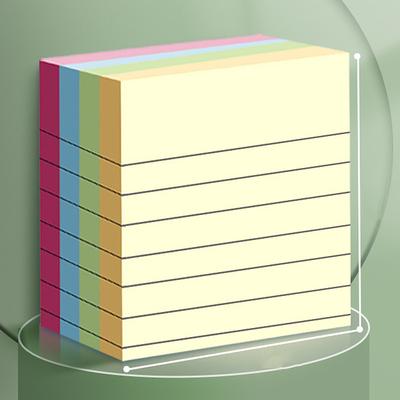 Plain Color Sticky Notes, 200 sheets Note Office Note Paper Horizontal Line Note Sticker Large And Medium Size Note Can Be Written And Pasted N Times