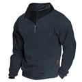 Men's Sweatshirt Quarter Zip Sweatshirt Black White Army Green Navy Blue Dark Gray Half Zip Plain Sports Outdoor Daily Holiday Streetwear Basic Casual Spring Fall Clothing Apparel Hoodies