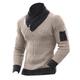 Men's Pullover Sweater Jumper Turtleneck Sweater Knit Sweater Ribbed Cable Knit Regular Basic Color Block Turtleneck Keep Warm Modern Contemporary Daily Wear Going out Clothing Apparel Fall Winter