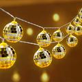 Disco Ball Mirror LED Party Light String Christmas Lanterns for Holiday Wall Window Tree Decorations Indoor Outdoor Patio Party Yard Garden Kids Bedroom Living 1.5M/3M 10LED/20LED