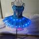 Ballet Dancer Black Swan LED Layered Dress Tutu Bubble Skirt Under Skirt Crinoline Women's Girls' Kid's Costume Vintage Cosplay Party Short Length Tulle Cotton World Book Day Costumes