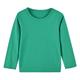 Kids Boys Cotton T shirt Tee Solid Color Long Sleeve Crewneck Children Top School Adorable Daily Spring Fall Colorful blue 7-13 Years