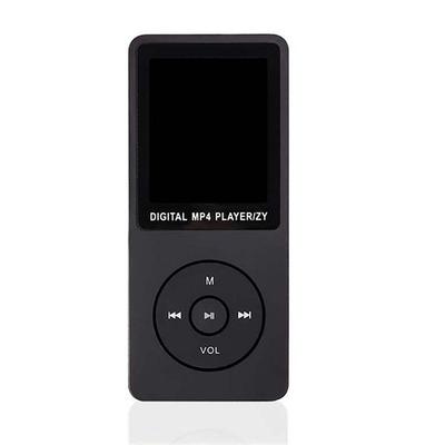 LCD Screen Digital MP3/MP4 Music Video Player with Earphone Support 32GB Memory TF Card FM Radio Video Recording E-book Function