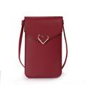 Women's Mini Retro Crossbody Cell Phone Purse Earphones Headset Cute Bag With Card Holder Solid Color