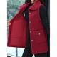 Women's Teddy Vest Long Teddy Coat Fall Sherpa Jacket Fleece Warm Zipper Vest with Pockets Winter Long Coat Windproof Warm Modern Style Sleeveless Plain Pink Red Khaki