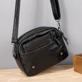 Women's Crossbody Bag Shoulder Bag Mobile Phone Bag Dome Bag PU Leather Outdoor Daily Zipper Large Capacity Waterproof Lightweight Solid Color Black Brown