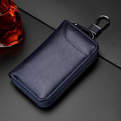 Genuine Leather KeyChain Unisex Key Bag Multifunction Organizer Wallet Holder Smart Housekeeper Car Small Key Case Keys Pouch