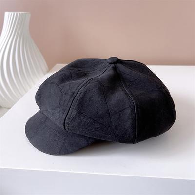 Women Simplicity Fashion Solid Color Outdoor Beret Caps Girls Autumn Winer Hats Octagonal Newsboy Hat