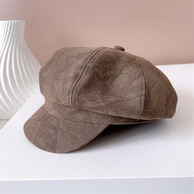 Women Simplicity Fashion Solid Color Outdoor Beret Caps Girls Autumn Winer Hats Octagonal Newsboy Hat