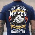 Fathers Day Mens Graphic Shirt Tee Letter Hand Crew Neck Clothing Apparel 3D Print Outdoor Daily Short Sleeve Fashion Designer Vintage Asked God To Make Better Man Sent My Son Daughter T-Shirt Blue Co
