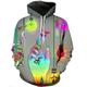 Men's Hoodies Long Sleeve Cartoon Black Gray Design Daily Going out Plus Size Active Exaggerated Loose Fit Winter Fall Winter Pullover Hoodie