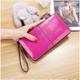 Women's Wallet Wristlet Credit Card Holder Wallet PU Leather Outdoor Daily Holiday Zipper Large Capacity Waterproof Lightweight Solid Color 066 pink 066 black 066 red