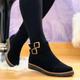 Women's Boots Motorcycle Boots Plus Size Outdoor Work Daily Solid Color Booties Ankle Boots Winter Zipper Platform Wedge Heel Round Toe Elegant Classic Walking Suede Zipper Black Blue Brown