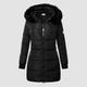 Women's Puffer Jacket Long with Pockets Slim Fit Fur Collar Coat powder Bean Green White Black Gray Classic Style Christmas Winter Zipper Hoodie Regular Fit M L XL XXL XXXL / Daily / Windproof