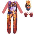 Inspired by FNAF Five Nights at Freddy's Glamrock Freddy Video Game Cosplay Costumes Cosplay Suits Print Long Sleeve Leotard / Onesie Gloves Mask Costumes