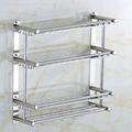 Floating Shelves With Towel Bar 1-3 Layers Premium SUS 304 Contemporary Stainless Steel 1pc Wall Mounted