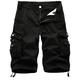 Men's Cargo Shorts Bermuda shorts Work Shorts Hiking Shorts Leg Drawstring Multi Pocket 6 Pocket Plain Knee Length Sports Outdoor Going out Cotton Streetwear Classic Black Red