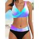 Women's Swimwear Bikini Plus Size Swimsuit 2 Piece Cut Out Graphic Push Up Summer Bathing Suits