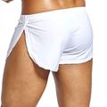 Men's Lounge Bottom Pure Color Fashion Ultra Slim Hot Home Bed Spa Nylon Breathable Short Pant Shorts Summer Black White