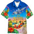 Men's Shirt Summer Hawaiian Shirt It's 5 o'clock Somewhere Shirt Aloha Shirt Letter Coconut Tree Graphic Prints Turndown White Navy Blue Royal Blue Blue Sky Blue 3D Print Outdoor Street Short Sleeves