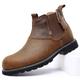 Men's Boots Chelsea Boots Walking Vintage Casual British Outdoor Daily Office Career PU Booties / Ankle Boots Loafer Black Brown Fall Winter