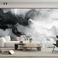 Abstract Marble Wallpaper Mural Black Marble Wall Covering Sticker Peel and Stick Removable PVC/Vinyl Material Self Adhesive/Adhesive Required Wall Decor for Living Room Kitchen Bathroom