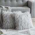 Decorative Toss Pillows Home Throw Pillow Cover Luxury Super Soft Style Faux Fur Pillow Case Fluffy Cushion Cover for Sofa/Bed 1 Piece