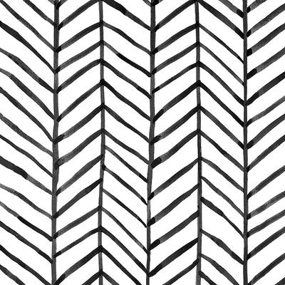 Cool Wallpapers Wall Mural Geometric Wallpaper Minimalist Herringbone Black White Peel and Stick Wallpaper Removable Pvc/Vinyl Self Adhesive 17.7x118(45cmx300cm)