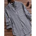 Shirt Women's Black Red Blue Plaid Pocket Daily Basic Shirt Collar Regular Fit S