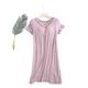 Women's Pajamas Nightgown Nightshirt Dress Pure Color Simple Comfort Home Daily Bed Modal Breathable V Wire Short Sleeve Summer Black Pink