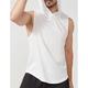 Men's Tank Top Gym Sleeveless Hoodie Hooded Sleeveless Sports Outdoor Vacation Going out Casual Daily Gym Quick dry Breathable Soft Plain Black White Activewear Fashion Sport