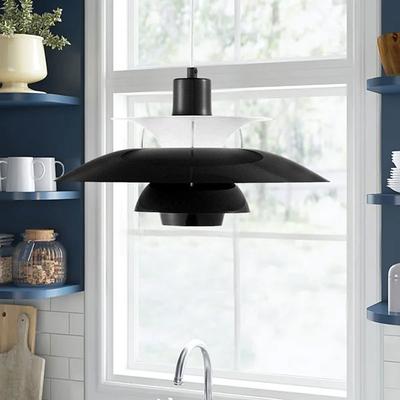 LED Pendant Light UFO, Modern Color Bedroom Pendant Lights Aluminum Hanging Lamp E26 Base Adjustable Length Suspension Lamp for Living Room Corridor Dining Room