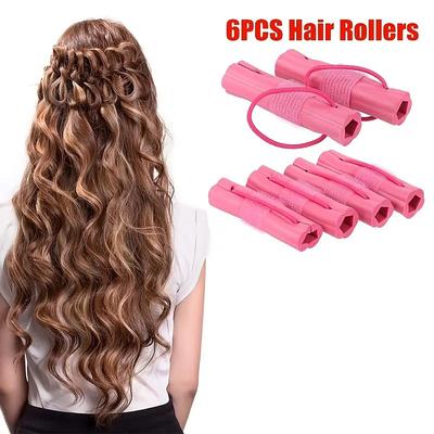 6Pcs/Set Magic Foam Sponge Hair Curlers Women DIY Design Wavy Curly Rollers Salon Hair-Styling Tools