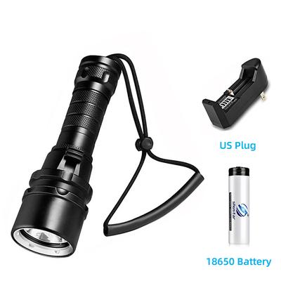 Scube Diving Flashlight IP68 WaterProof Underwater Rechargeable 1850 Battery Flashlight, Professional Diving Flashlight for Indoor and Outdoor Use