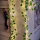 Artificial Plants LED String Light 2M Creeper Green Leaf Home Wedding Outdoor Ivy Vine Decoration Lamp DIY Hanging Garden Patio Yard (without Battery)