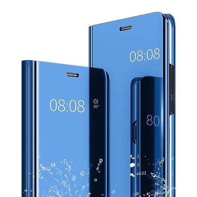 Phone Case For Samsung Galaxy S25 S24 S23 S22 S21 FE S21 Ultra Plus A14 A54 S20 A32 Full Body Case Flip with Stand Holder Mirror Auto Sleep / Wake Up Solid Colored TPU