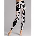 Women's Leggings Animal Print Ankle-Length Stretchy High Waist 3D Print Casual / Sporty Holiday Black White S M