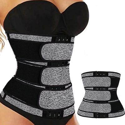 Body Shaper Sweat Waist Trimmer Sauna Belt Sports Neoprene Yoga Gym Workout Pilates Adjustable Durable Weight Loss Tummy Fat Burner Hot Sweat For Women Home Outfits