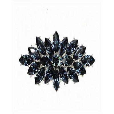 ever faith wedding corsage jewelry navy blue marquise austrian crystal booming flower brooch for women fashion