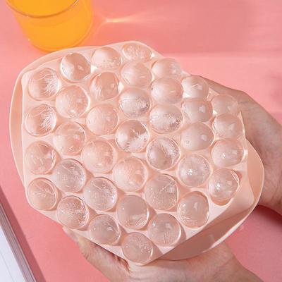 Creative Home Ice Maker-Homemade, Silicone Flexible 33-Ice Cube Trays Grids Ice Cube Tray with Lid Party Bar