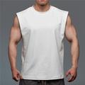 Men's T shirt Tee Tank Top Vest Top Undershirt Sleeveless Shirt Solid Color Crew Neck Casual Daily Sleeveless Clothing Apparel 100% Cotton Sports Fashion Lightweight Muscle