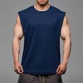 Men's T shirt Tee Tank Top Vest Top Undershirt Sleeveless Shirt Solid Color Crew Neck Casual Daily Sleeveless Clothing Apparel 100% Cotton Sports Fashion Lightweight Muscle