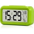Smart Night Light Digital Alarm Clock with Date Indoor Temperature Battery Operated Bedside Clock Digital Display for Bedroom Desk Gifts Clock