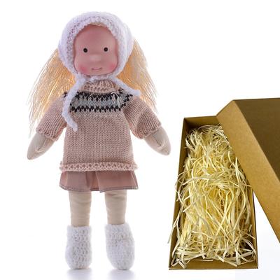 Cotton Body Waldorf Doll Doll Artist Handmade Mini Dress-Up Doll Diy Halloween Gift Box Packaging Blessing for Christmas Gifts