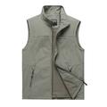 Men's Vest Gilet Fishing Vest Hiking Vest Sleeveless Vest Gilet Jacket Outdoor Street Daily Going out Streetwear Sporty Fall Winter Pocket Full Zip Polyester Windproof Warm Breathable Solid Color