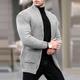 Male Sweater Cropped Knitted Knit Long Knitted Solid / Plain Color Y Neck Traditional Casual Daily Clothing Apparel Bishop Sleeve Fall Winter Black White M L XL