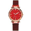 Rose Gold Women Watch Luxury Magnetic Starry Sky Lady Wrist Watch Mesh Female Clock